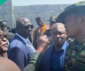 Breaking: Soldiers Clash With Angry Wike, Block Him from Entering FCT Land, Video Goes Viral