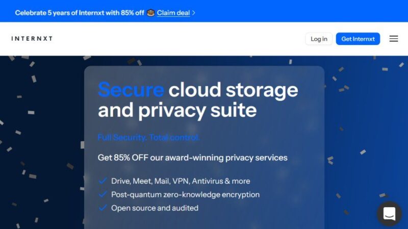 Internxt is my favorite secure cloud storage provider – and there’s a giant Black Friday sale