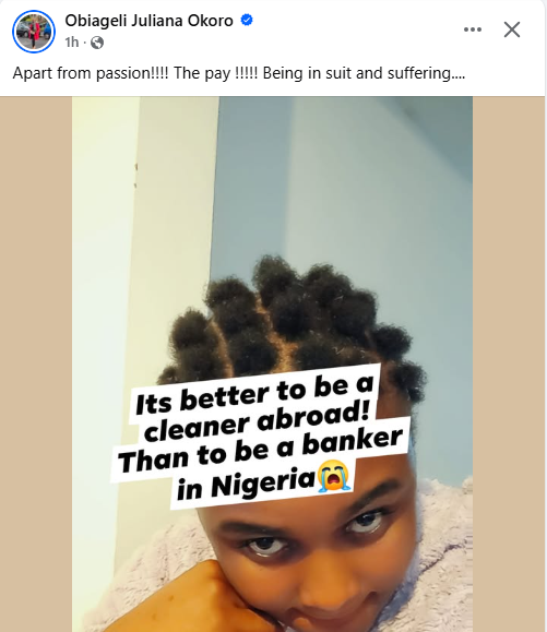 It’s better to be a cleaner abroad than a banker in Nigeria – UK-based woman says