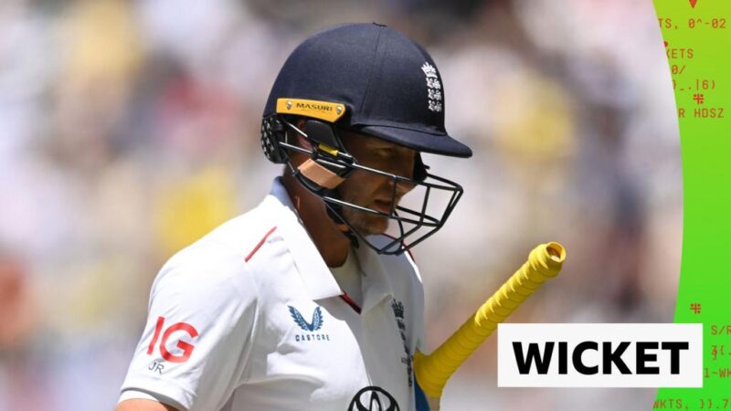 The Ashes first Test – day one: Mitchell Starc takes his third wicket as Joe Root falls for a duck