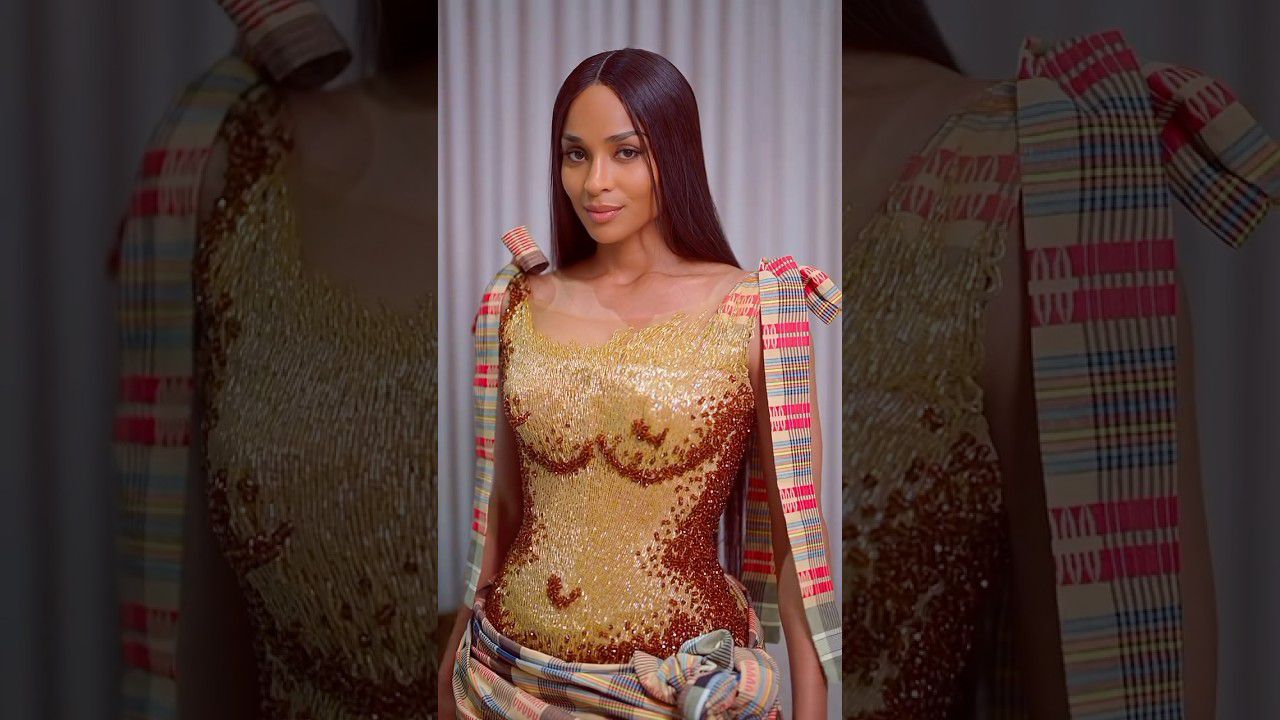 Ciara Becomes an Iria Maiden in a Custom Tubo Dress Inspired by Ijaw Culture 