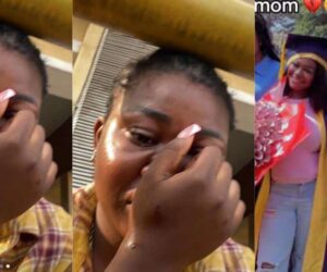 “She just left” – Lady loses mother an hour after attending her matriculation ceremony