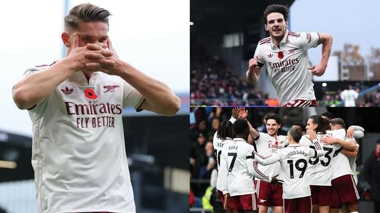 Arsenal Maintain Cleansheet At Burnley, Extend Lead On Top