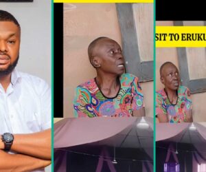 Harrison Gwaminishu Visits Old Woman Seen in Viral Video of Kwara Church Attack