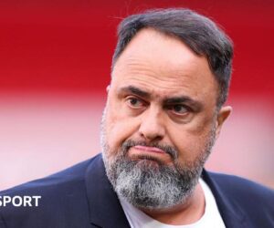 Crystal Palace charged by FA after fans’ Evangelos Marinakis gun banner