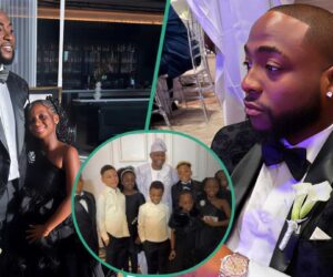 Davido Shares Cute Photos of Family, With His Wife Chioma and Daughter Hailey, at Brother’s Wedding