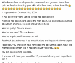 No justice after 5 years