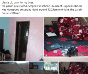 One k!lled as terrorists kidnap Catholic priest and many others in Kaduna community