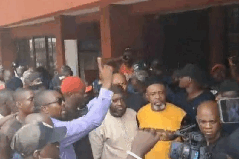 Chaos at PDP National Secretariat as party members fight over leadership position