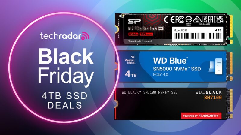 You can grab a 4TB SSD for as low as 5¢ per gigabyte as early Black Friday deals kick in