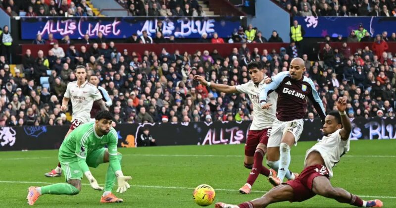 Arsenal’s 18-match unbeaten run ends at Aston Villa