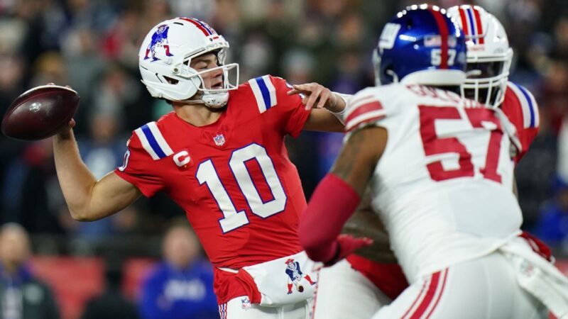 Drake Maye leads Patriots to 10th straight win, downs Giants
