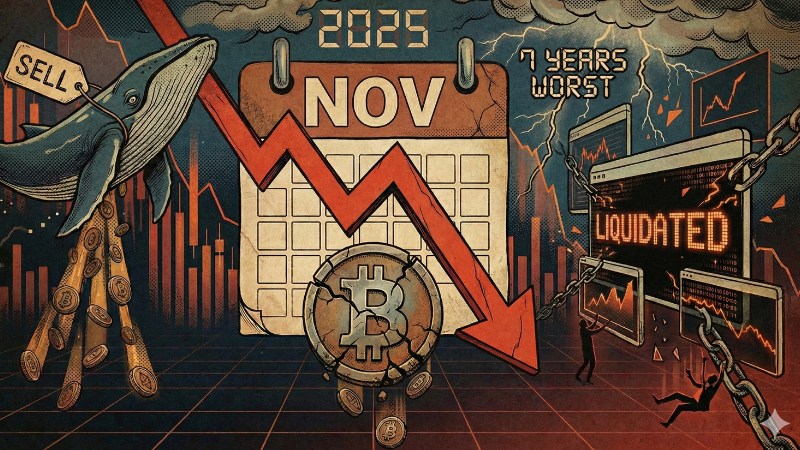 Bitcoin’s 17% price crash makes November worst month for holders in 7 years