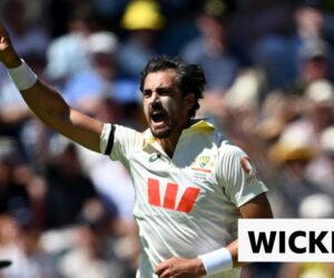 The Ashes 2025 – day one: Australia’s Mitchell Starc dismisses England’s Ben Duckett and Ollie Pope for a duck