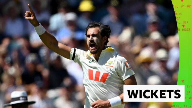 The Ashes 2025 – day one: Australia’s Mitchell Starc dismisses England’s Ben Duckett and Ollie Pope for a duck