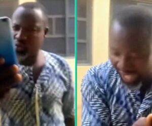 Watch trending video as lady posts moment her elder brother visited her in school and prayed all night