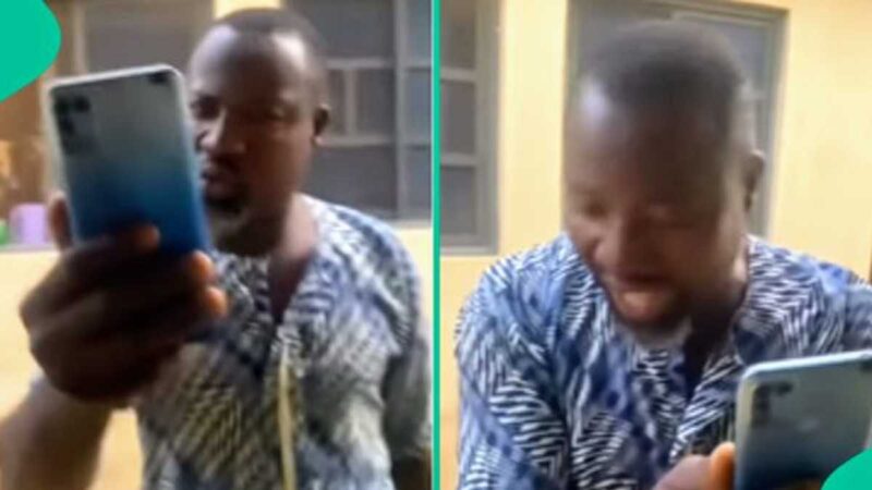 Watch trending video as lady posts moment her elder brother visited her in school and prayed all night