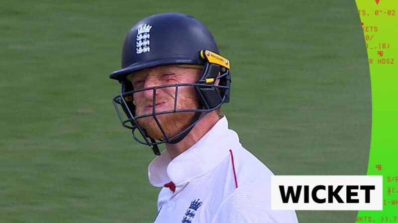 The Ashes second Test – day four: England’s Ben Stokes is caught behind by Australia’s Alex Carey for 50