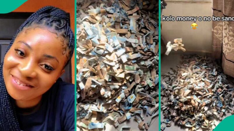 Nigerian Lady Shows Off Cash She Saved in Box, Dishes Advice: “If You Like, Spend Extravagantly”
