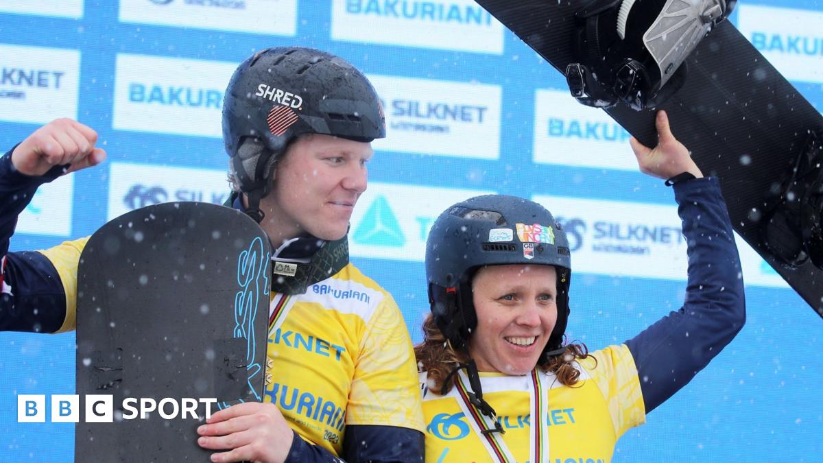 FIS Snowboard Cross World Cup: Charlotte Bankes & Huw Nightingale win mixed team gold
