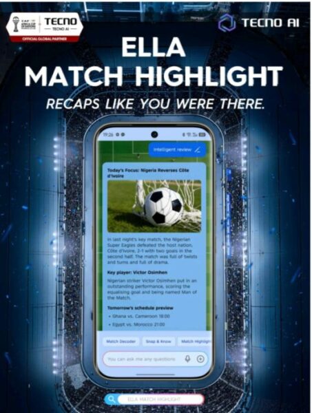 TECNO’s AFCON-Ready AI Features Reflect A New Era In Mobile Sports Viewing