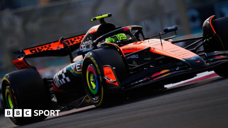 Abu Dhabi Grand Prix: Lando Norris fastest from Max Verstappen in Friday practice of title-decider