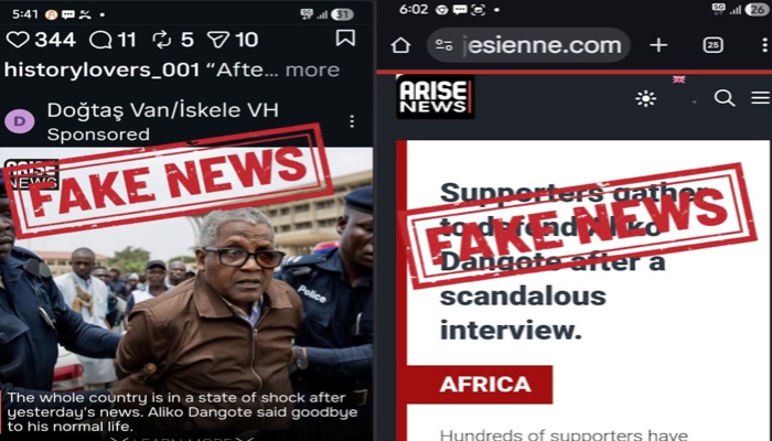 FAKE NEWS ALERT! ARISE News Debunks False Dangote Story Circulating Online – Arise News