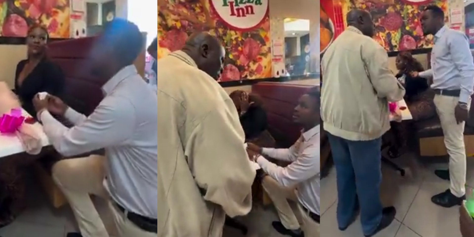 Man’s surprise proposal turns chaotic as girlfriend’s sugar daddy shows up at restaurant