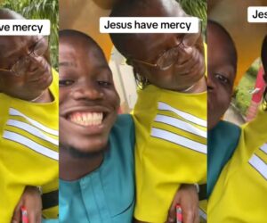 “Jesus have mercy!” – Nigerian mom screams in fear as she rides on rollercoaster for the first time
