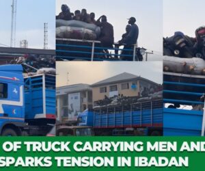Tension In Ibadan As Residents Spot Truck Carrying Dozens Of Men, Motorcycles, And Cows