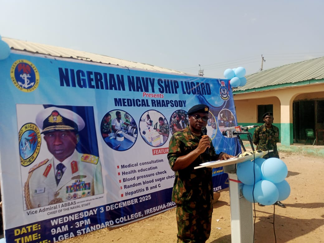 NNS Lugard offers free medical treatment  to over 1,000 residents, students in Kogi 