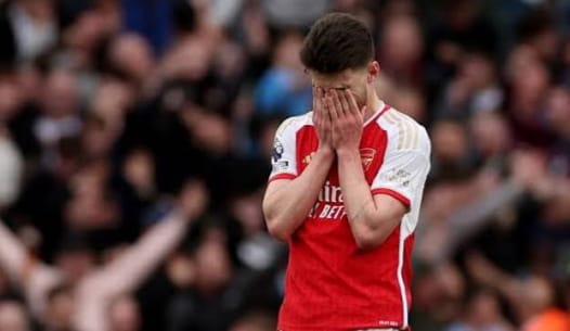 EPL: Arsenal Slip In Title Race After 2-1 Loss To Aston Villa
