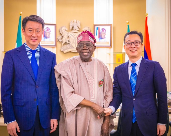 Tinubu receives Chinese ambassador in Abuja