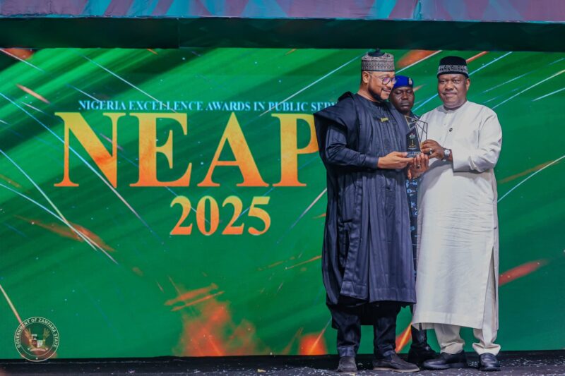 Zamfara Gov, Lawal, Wins National Excellence Award In Public Service (NEAPS) From FG