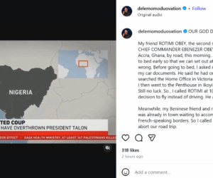 Media personality Dele Momodu explains how he escaped being in Benin Republic following coup attempt