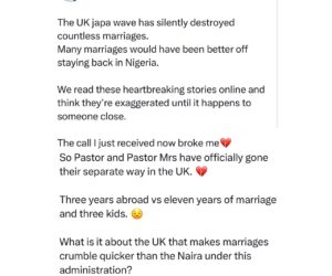 The UK japa wave has silently destroyed countless marriages