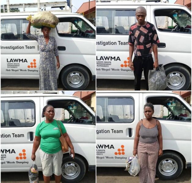 Four arrested for illegal refuse dump in Lagos