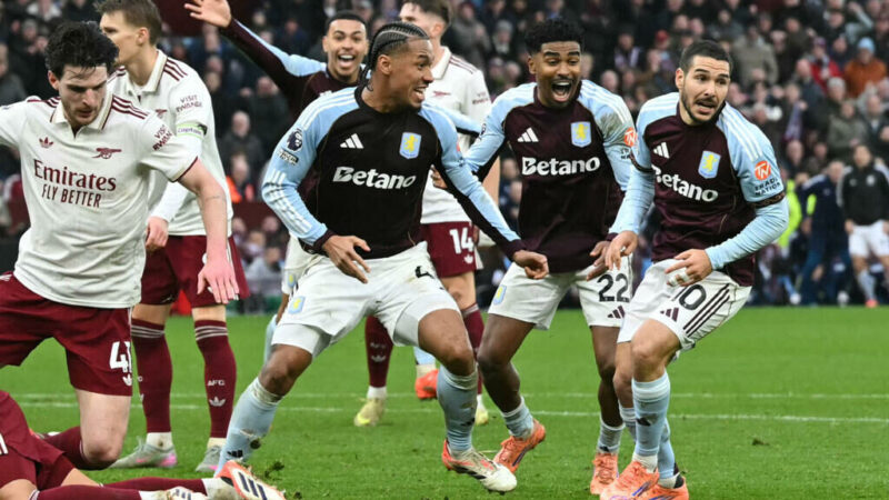 Aston Villa Halt Arsenal 18-match Unbeaten Run As Man City Close Gap To 2 Points