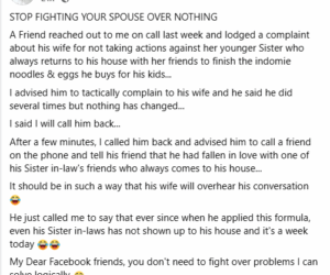 Nigerian man narrates how he helped a friend solve a problem concerning his wife’s younger sister