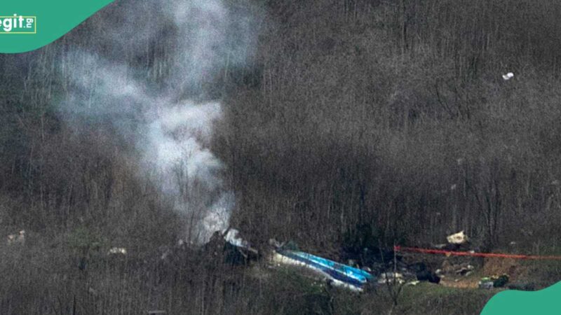 Breaking: Panic as Military Jet Crashes in Niger Community, Video Emerges
