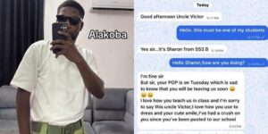“Alakoba” – Corps member shares chat with student who boldly confessed crush on him