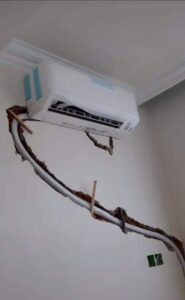 “I paid ₦150,000 and he left my wall broken” — Man laments AC installation ordeal