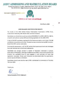 How to check mock JAMB result 2026