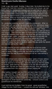 “He grabbed my spoon…” – Lady calls out man who refused to order, ate her food, and...