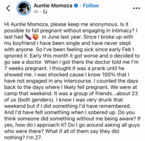 “I’ve never slept with anyone, yet I’m pregnant” – 27-year-old lady Raises Alarm