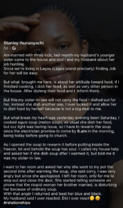 “Did I overreact?” – Wife beats her sister-in-law over Egusi Soup