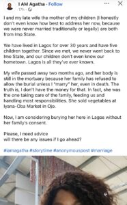 “Her body is still in the mortuary” – Man Raises Alarm as in-laws demand marriage...