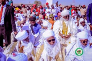 PHOTOS; Sanusi, Gov Abba, other dignitaries observe Eid in Kano