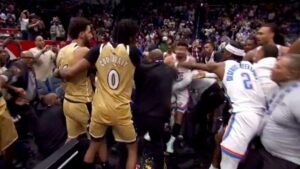 NBA suspends Mitchell, Champagnie after on-court brawl