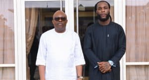 Burna Boy and Father Meet Governor Fubara